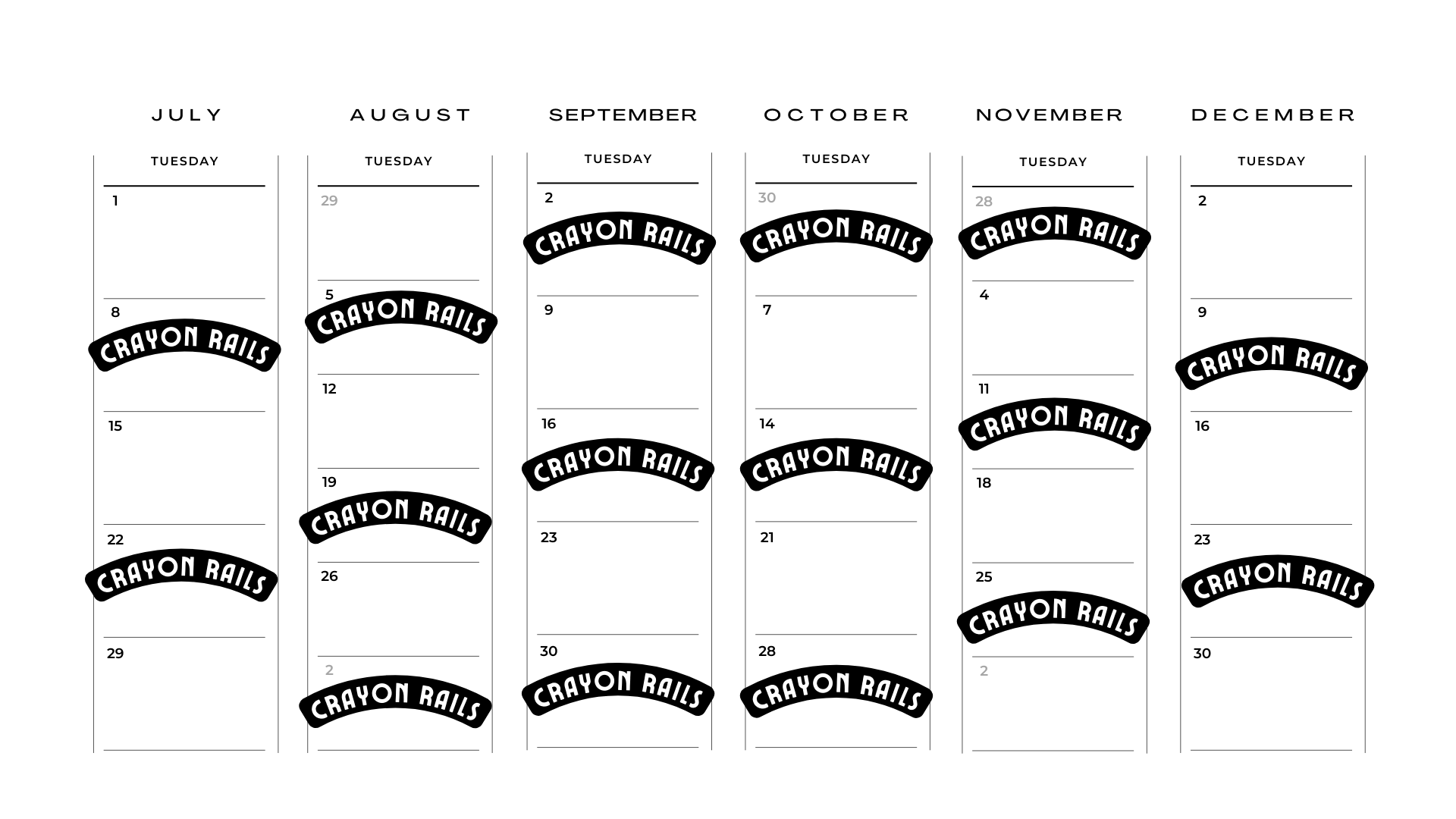 crayon rails calendar 2025 2nd half crayon rails calendar 2025 2nd half